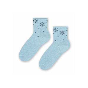 Dámské ponožky Steven art.099 Vánoční, netlačící tmavě modrá/lurex 35-37