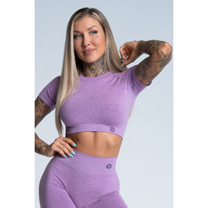 Gym Glamour Crop-Top s krátkým rukávem Lilac S