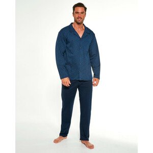 Rozepínací pánské pyžamo Cornette 114/51 244602 3XL-5XL námořnická modrá 3XL