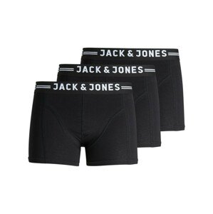 3PACK pánské boxerky Jack and Jones černé (12081832 - black/black) L