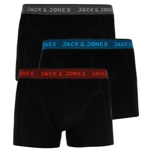 3PACK pánské boxerky Jack and Jones černé (12127816 - asphalt) L