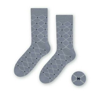 Ponožky k obleku - se vzorem 056 šedá 39-41
