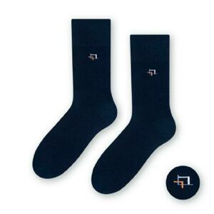 Ponožky k obleku - se vzorem 056 GRANATOWY 42-44