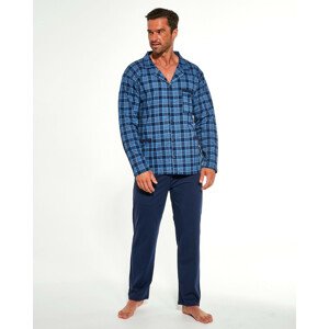 Pánské pyžamo Cornette 114/48 654304 3XL-5XL rozepínací tmavě modrá 4XL