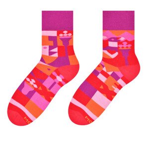 Dámské asymetrické ponožky 078 fialová 39-42