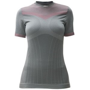 Dámské sportovní tričko s krátkým rukávem IRON-IC - šedo-růžová Barva: Šedo-růžová, Velikost: S/M