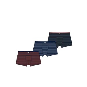 Pánské boxerky C+3 VBE-457 M-2XL jeans-bordowy L