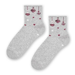 Dámské ponožky 136 MELANŽOVÁ SVĚTLE ŠEDÁ 38-40