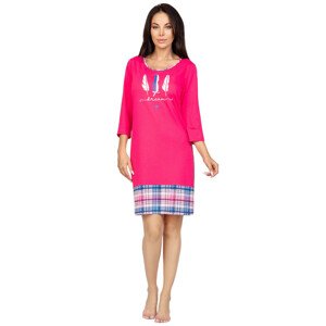 Dámská noční košile Regina 401 7/8 S-XL Růžová S
