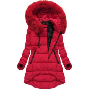 Červená dámská zimní bunda (X7670BIGX) czerwony 48