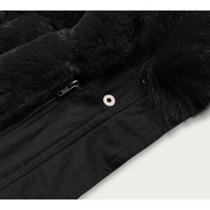 Černá dámská zimní bunda s vsadkou (7600BIG) czarny 54