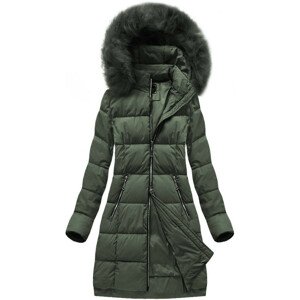 Khaki dámská zimní bunda (7702BIG) Khaki 54