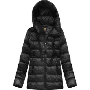 Černá dámská zimní bunda s kapucí (7698) czarny L (40)