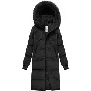 Černá dámská manžestrová bunda s kapucí (7763) černá XL (42)