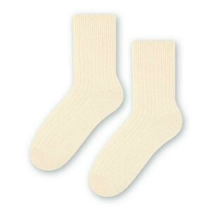 Dámské vlněné ponožky 093 ECRU/PRĄŻKI 38-40