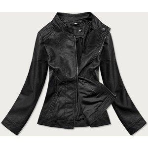 Černá dámská koženková bunda (GV90-01) černá 52
