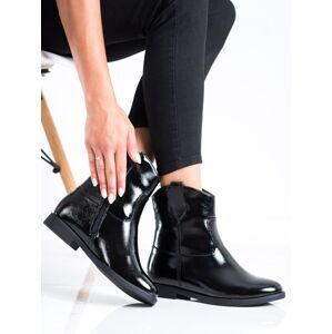 Komfortní černé  kotníčkové boty dámské na klínku 36