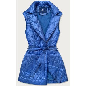 Dámská vesta v chrpové barvě s límcem (JIN221) Modrá XL (42)