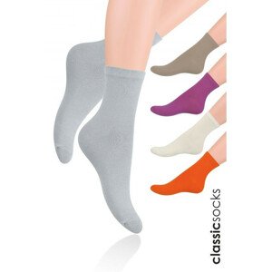 Hladké dámské ponožky Steven art.037 fialová 38-40