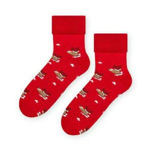 Dámské froté ponožky 030 Červená 38-40