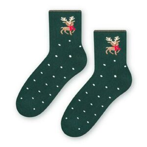 Dámské froté ponožky 123 Zelená 35-37