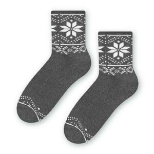 Dámské froté ponožky 123 MELANŽOVĚ ŠEDÁ 35-37