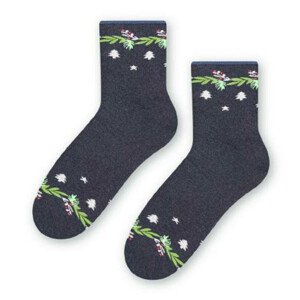 Dámské froté ponožky 123 džínová melanž 38-40