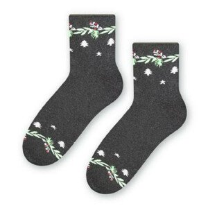 Dámské froté ponožky 123 grafitová melanž 35-37