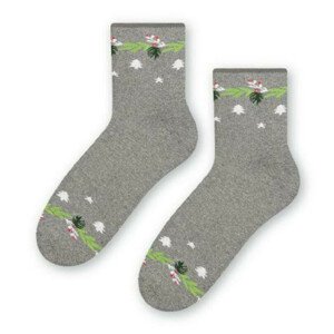 Dámské froté ponožky 123 melanžově šedá 35-37