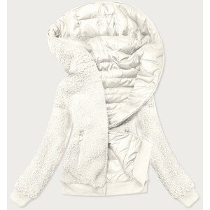 Oboustranná bílá dámská bunda "beránek" (H-989-82) bílá M (38)