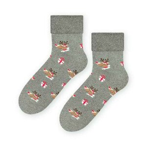 Dámské froté ponožky 030 MELANŽOVĚ ŠEDÁ 38-40