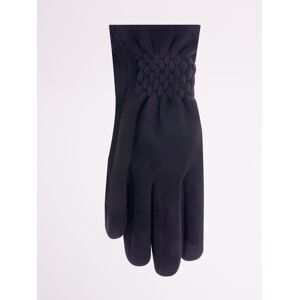 Dámské semišové rukavice RS-031 BLACK\RED 23 CM