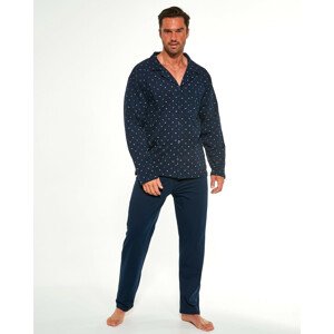 Pánské pyžamo Cornette 114/50 dl/r 3XL-5XL na knoflíky tmavě modrá 4XL