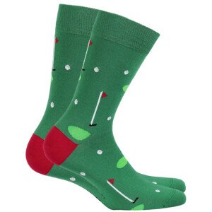 Vzorované pánské ponožky PERFECT MAN-CASUAL ZIELONY 42/44
