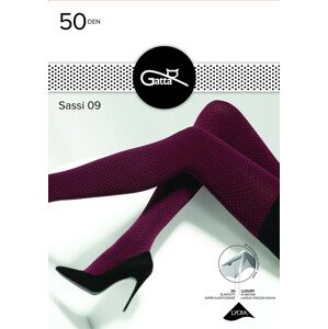 Dámské punčochové kalhoty Gatta Sassi wz.09 50 den 2-4 persian red-nero 4-L