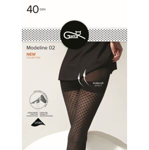 Dámské vzorované punčochové kalhoty MODELINE nero 2-S