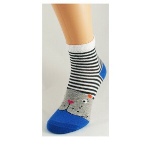 Dámské ponožky Bratex Ona Classic 0136 Zvířátka liliowy 39-41