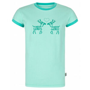 Dívčí bavlněné tričko Avio-jg tyrkysová - Kilpi 146