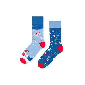 Dámské ponožky More 078 Mikuláš, asymetrické tmavě modrá 35-38