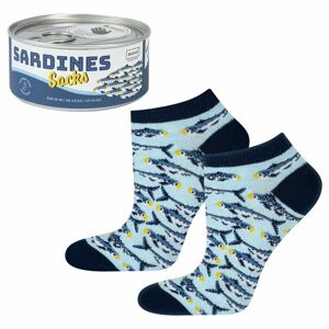 Dámské ponožky SOXO GOOD STUFF Sardinky v konzervě Modrá 35-40