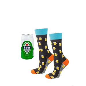 Ponožky Soxo Canned Beer dark melange 40-45