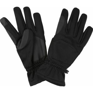 Pánské softshellové rukavice Regatta Rmg027 Softshell Gloves Černé Černá L