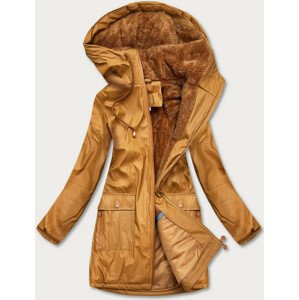 Voděodolná dámská bunda v hořčicové barvě typu bundy do bouřky (H1000-37) Žlutá S (36)