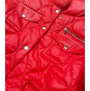 Červená dámská prošívaná bunda se stojáčkem (20201130) Červená S (36)