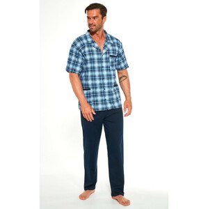 Rozepínací pánské pyžamo Cornette 318/44 3XL-5XL Modrá 3XL