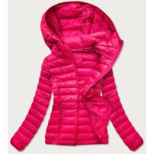 Růžová prošívaná dámská bunda (20313) Růžová XL (42)