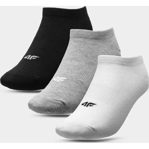 Dětské ponožky 4F JSOM006 bílé_šedé_černé 32-35