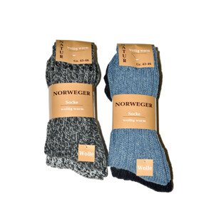 Pánské ponožky WiK art.21108 Norweger Socke A'2 czarny-jeans 43-46