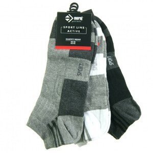 Pánské ponožky 3pcs CSM170-100 černošedobílá - Moraj černá/šedá/bílá 43-45