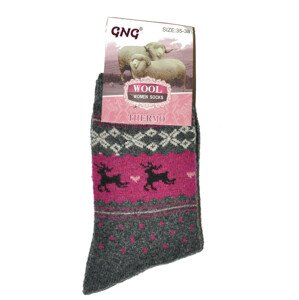 Dámské ponožky Ulpio GNG 3319 Thermo Wool grafitowy 35-38